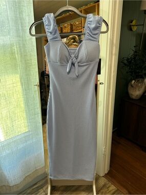 NWT No boundaries Light Blue Ribbed Knit Dress size XS